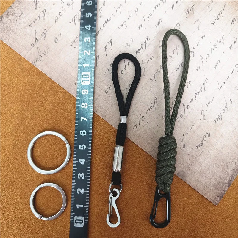 Outdoor Keychain Lanyard Stainless Steel Fixed Buckle Jewelry Lanyard Multi-function Key Ring Backpack Key Ring Wrist Lanyards