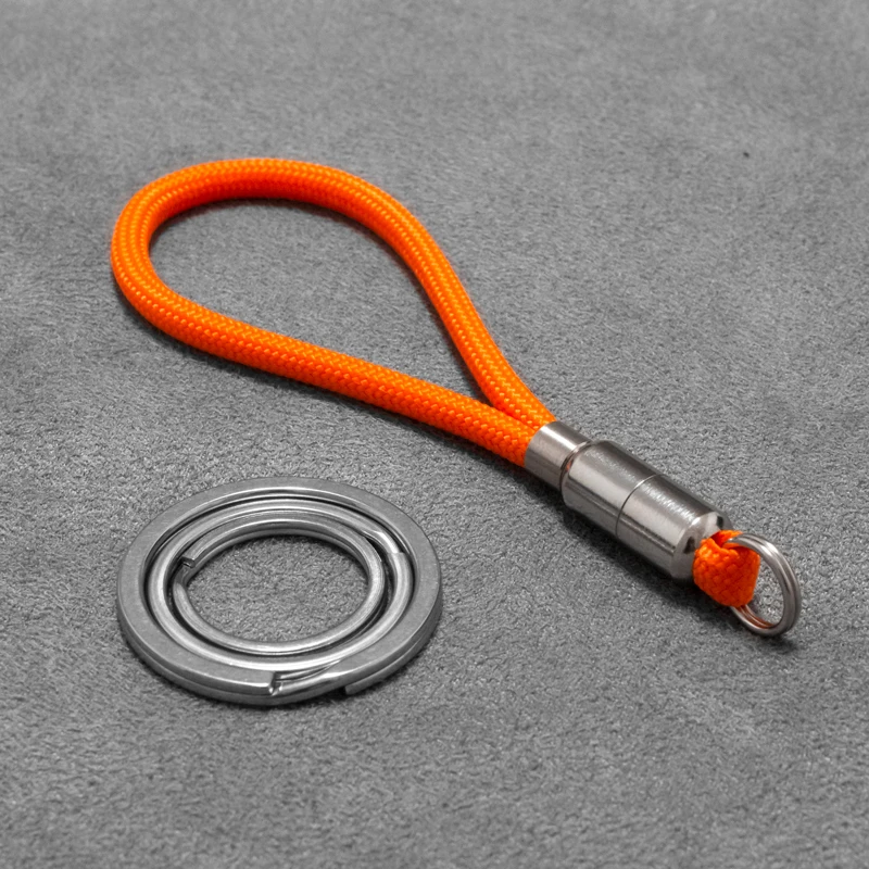 Outdoor Keychain Lanyard Stainless Steel Fixed Buckle Jewelry Lanyard Multi-function Key Ring Backpack Key Ring Wrist Lanyards