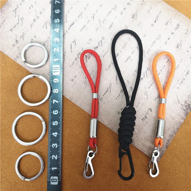 Outdoor Keychain Lanyard Stainless Steel Fixed Buckle Jewelry Lanyard Multi-function Key Ring Backpack Key Ring Wrist Lanyards