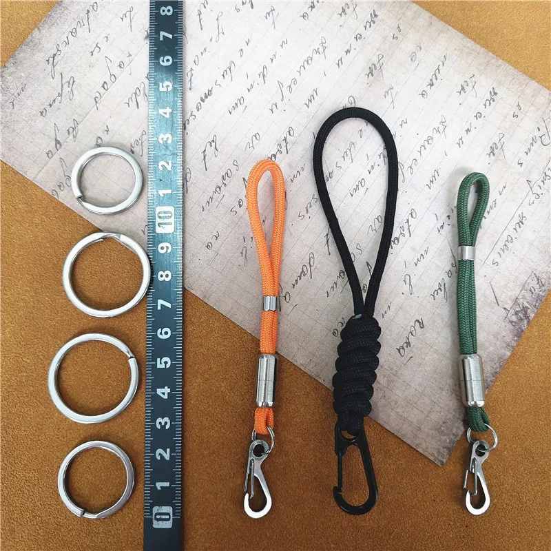 Outdoor Keychain Lanyard Stainless Steel Fixed Buckle Jewelry Lanyard Multi-function Key Ring Backpack Key Ring Wrist Lanyards
