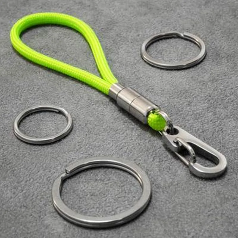 Outdoor Keychain Lanyard Stainless Steel Fixed Buckle Jewelry Lanyard Multi-function Key Ring Backpack Key Ring Wrist Lanyards