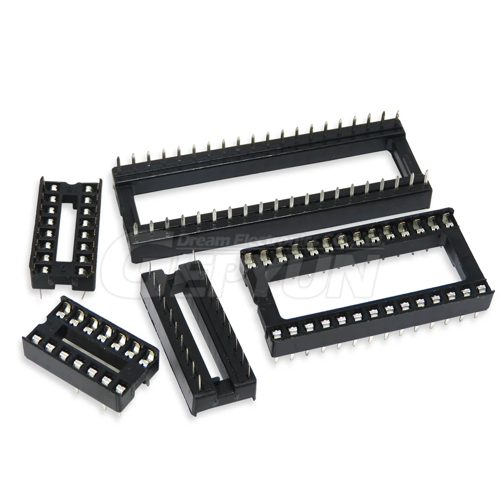 10PCS IC socket square hole Narrow Wide DIP6 DIP8 DIP14 DIP16 DIP18 DIP20 DIP24 DIP28 6PIN 8PIN 14PIN 16PIN 18PIN 20PIN 24PIN