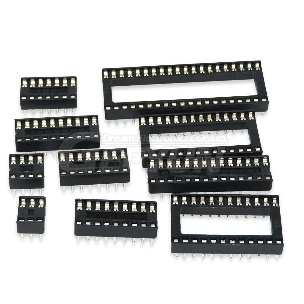 10PCS IC socket square hole Narrow Wide DIP6 DIP8 DIP14 DIP16 DIP18 DIP20 DIP24 DIP28 6PIN 8PIN 14PIN 16PIN 18PIN 20PIN 24PIN