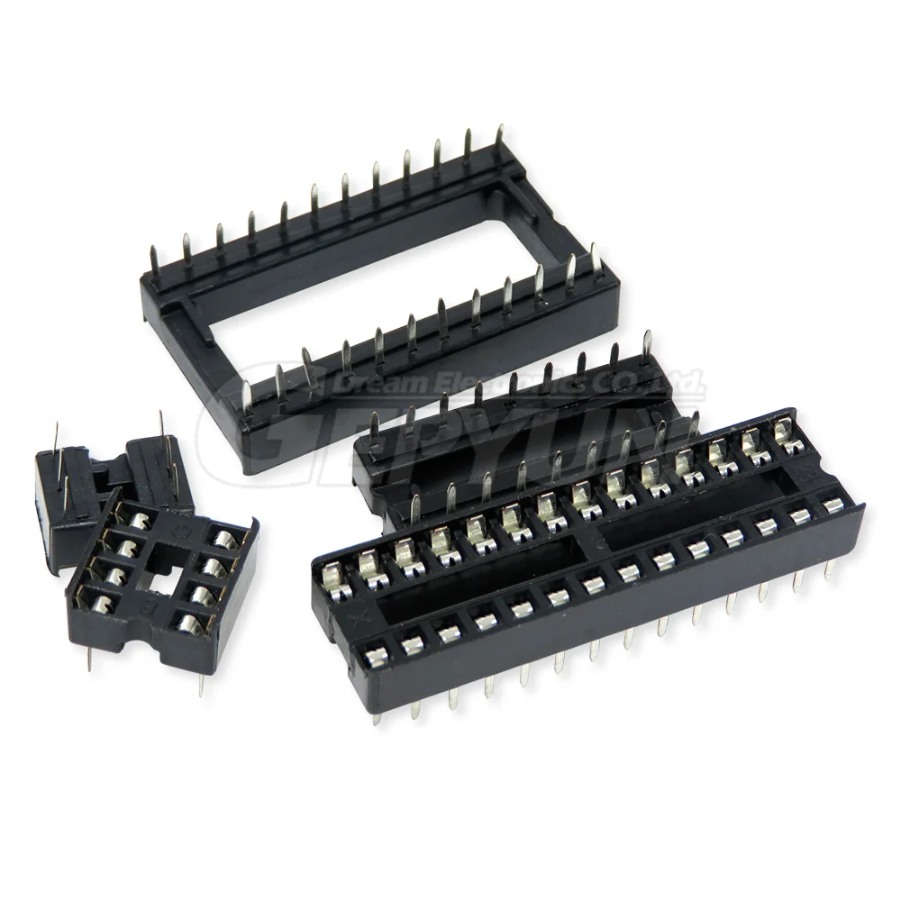 10PCS IC socket square hole Narrow Wide DIP6 DIP8 DIP14 DIP16 DIP18 DIP20 DIP24 DIP28 6PIN 8PIN 14PIN 16PIN 18PIN 20PIN 24PIN