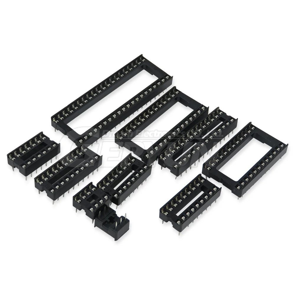 10PCS IC socket square hole Narrow Wide DIP6 DIP8 DIP14 DIP16 DIP18 DIP20 DIP24 DIP28 6PIN 8PIN 14PIN 16PIN 18PIN 20PIN 24PIN