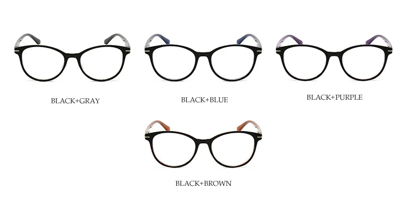 Men's Reading Glasses Retro Women Round Presbyopia Clear Vision Magnifier Eyewear For Sight Diopters+0.5 +0.75 +1.25 +1.75 +4.0