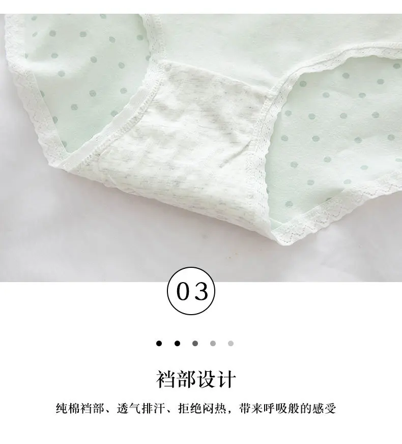 New Women's Cotton Underwear Sexy Printing Panties Fashion Girl Bow Briefs Mid Waist Seamless Underpants female Lingerie