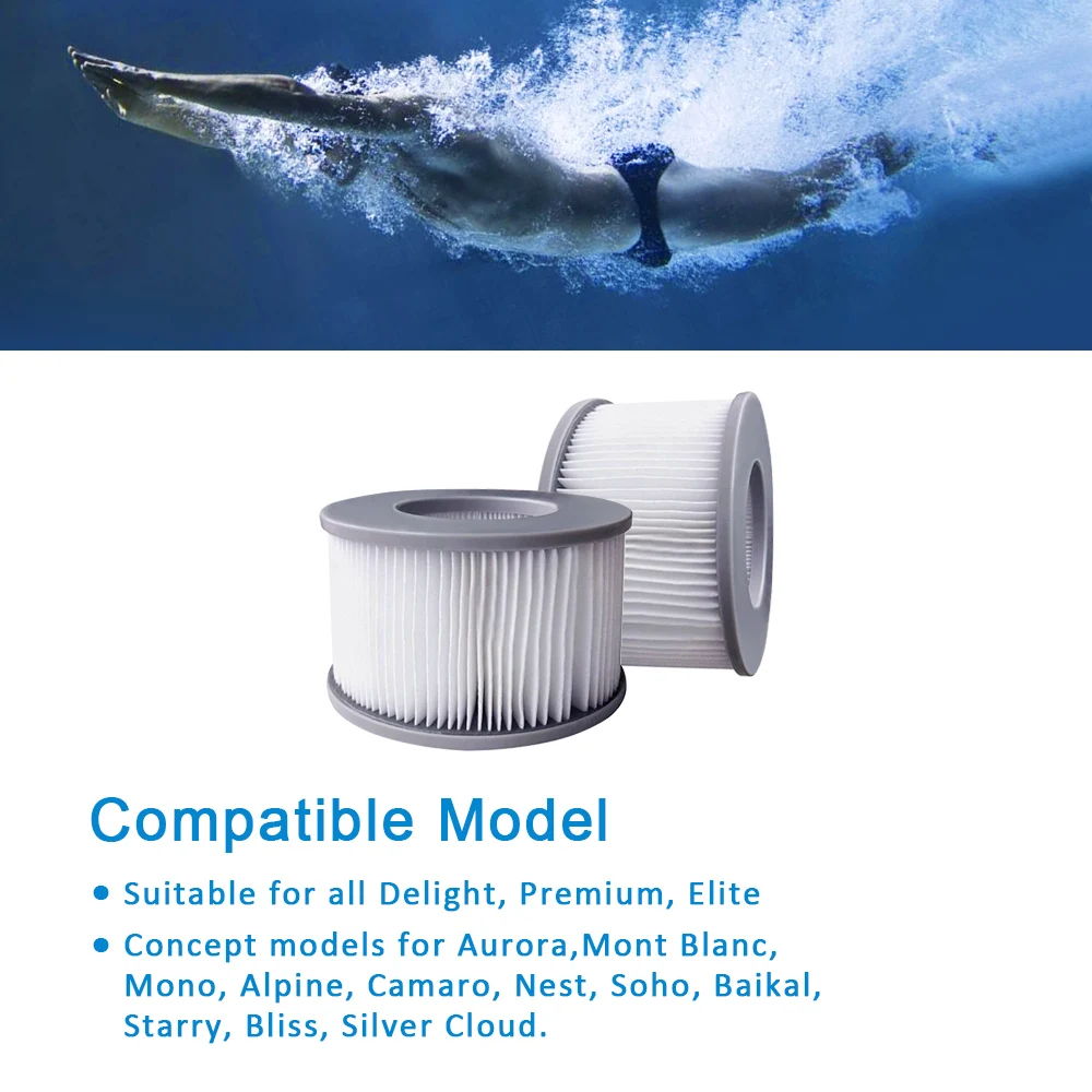 Hot Tub Filter Cartridge For MSPA All Current Spa Pool, Toskana Camaro Alpine Silver Cloud Tekapo Mono Reve Bliss Baikal Lite