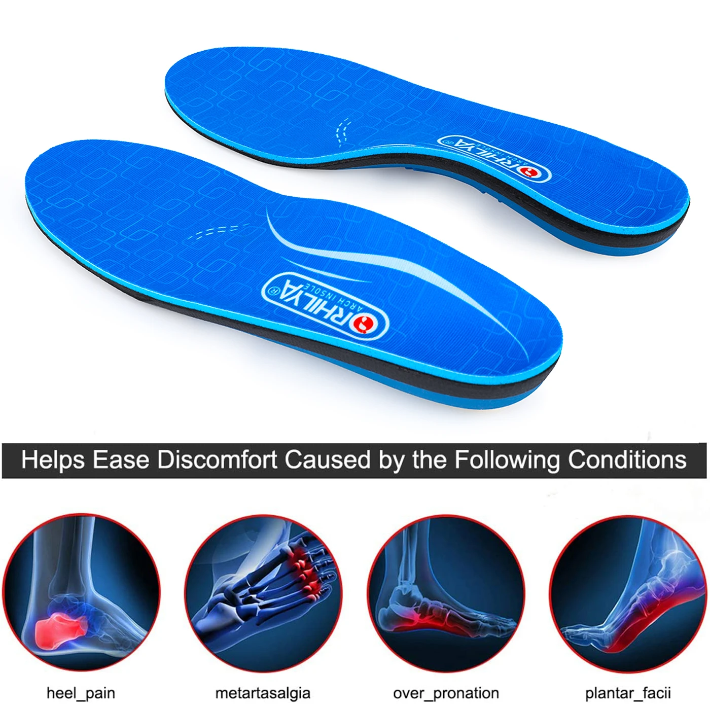 IFITNA Flat Feet Orthopedic Insoles Arch Support Template Plantar Fasciitis Orthotics Heel Pain Inserts Boots Sneaker Men Women