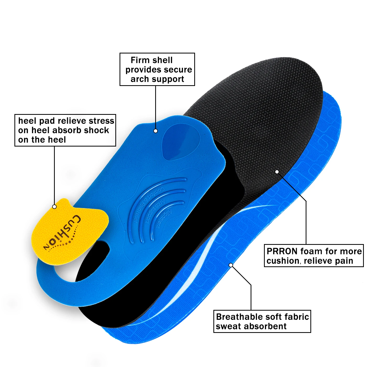 IFITNA Flat Feet Orthopedic Insoles Arch Support Template Plantar Fasciitis Orthotics Heel Pain Inserts Boots Sneaker Men Women
