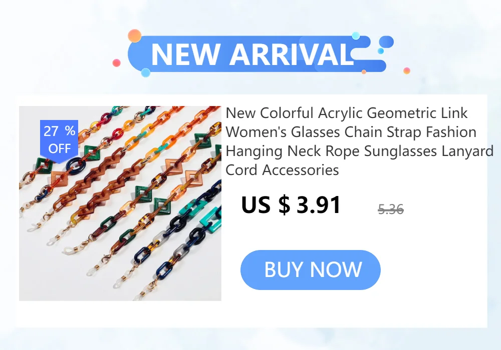 Bohemia Acrylic Reading Glasses Chain Women Resin Sunglasses Hold Cords Face Mask Chains Lanyard Masks Hang Necklace Straps Rope