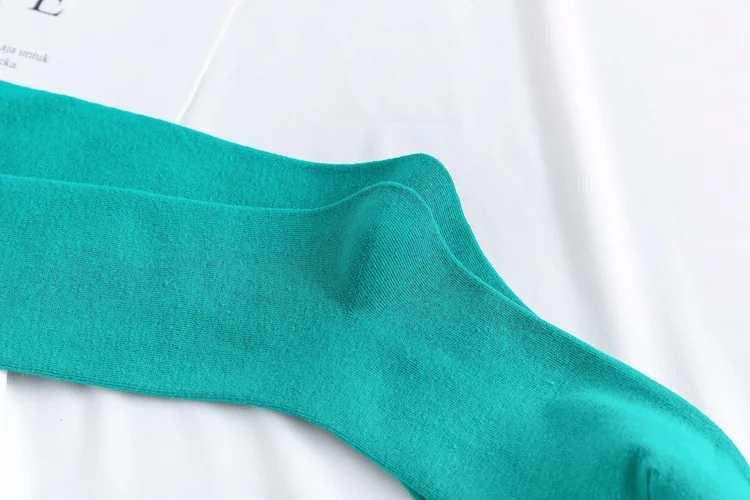 New Japanese solid color calf socks Hyuna candy color Korean student long tube women's socks