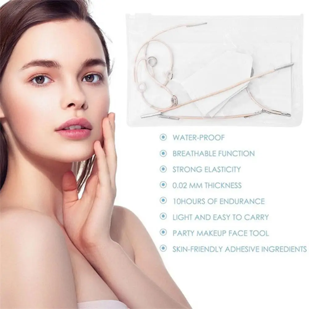 40Pcs/Set Instant Invisible Face Stickers Neck Eye Double Chin Lift V-Shape Refill Tapes Thin Makeup Facelifting Patch Adhesives