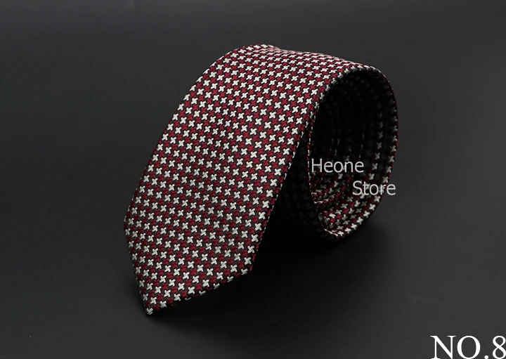 New Men Ties Solid Color Stripe Print Floral 6cm Jacquard Business Neckties Narrow Skinny Tie Wedding Prom Daily Wear Accessory