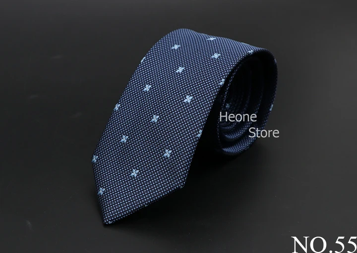 New Men Ties Solid Color Stripe Print Floral 6cm Jacquard Business Neckties Narrow Skinny Tie Wedding Prom Daily Wear Accessory