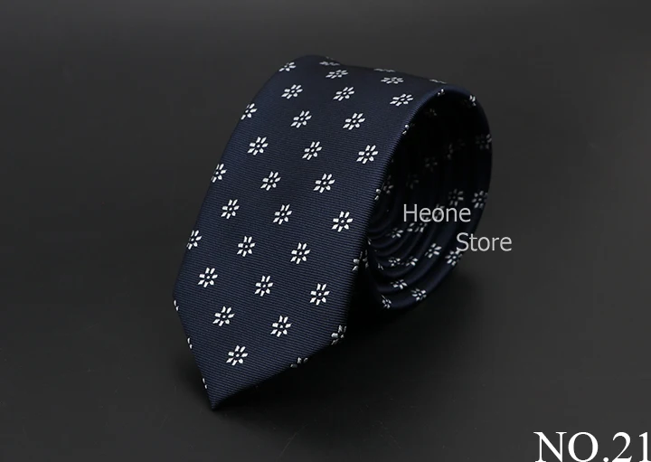 New Men Ties Solid Color Stripe Print Floral 6cm Jacquard Business Neckties Narrow Skinny Tie Wedding Prom Daily Wear Accessory