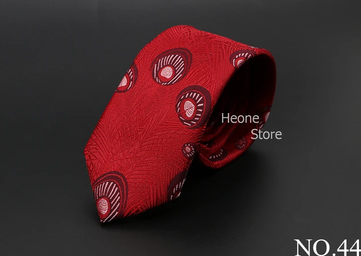 New Men Ties Solid Color Stripe Print Floral 6cm Jacquard Business Neckties Narrow Skinny Tie Wedding Prom Daily Wear Accessory