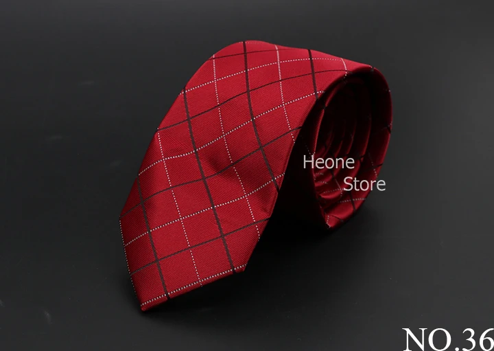 New Men Ties Solid Color Stripe Print Floral 6cm Jacquard Business Neckties Narrow Skinny Tie Wedding Prom Daily Wear Accessory