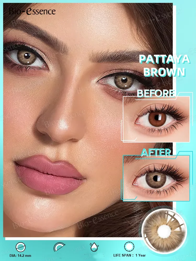 Bio-essence 1 Pair Colored Contact Lenses for Eyes Russian Girl Blue Lenses Monet Green Eye Lenses Violet Lenses Fashion Lenses
