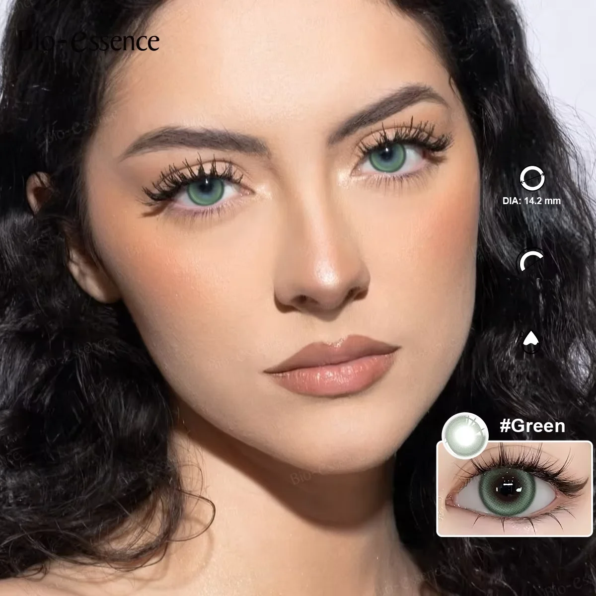 Bio-essence 1 Pair Colored Contact Lenses for Eyes Russian Girl Blue Lenses Monet Green Eye Lenses Violet Lenses Fashion Lenses
