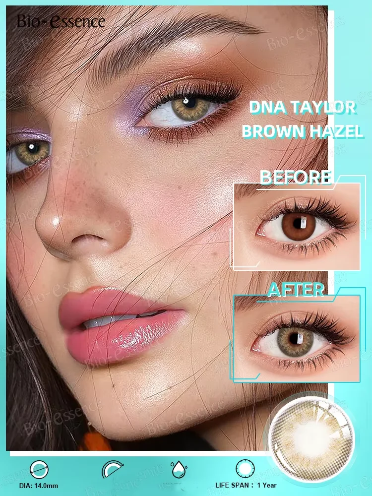 Bio-essence 1 Pair Colored Contact Lenses for Eyes Russian Girl Blue Lenses Monet Green Eye Lenses Violet Lenses Fashion Lenses