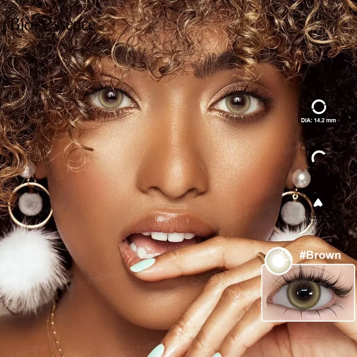 Bio-essence 1 Pair Colored Contact Lenses for Eyes Russian Girl Blue Lenses Monet Green Eye Lenses Violet Lenses Fashion Lenses