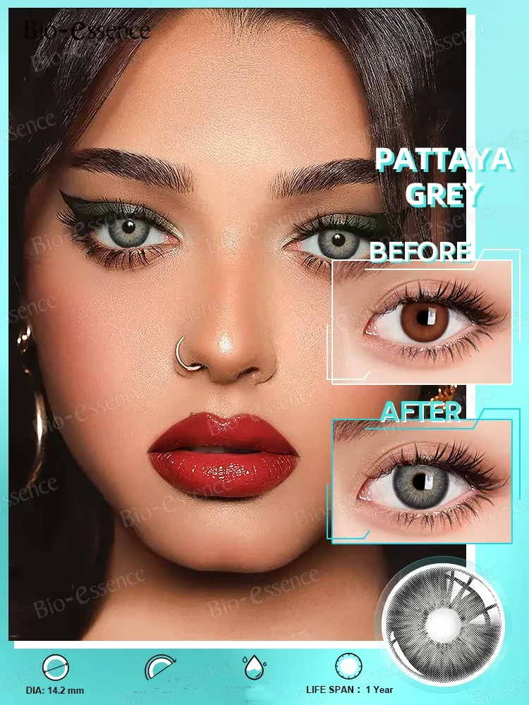 Bio-essence 1 Pair Colored Contact Lenses for Eyes Russian Girl Blue Lenses Monet Green Eye Lenses Violet Lenses Fashion Lenses