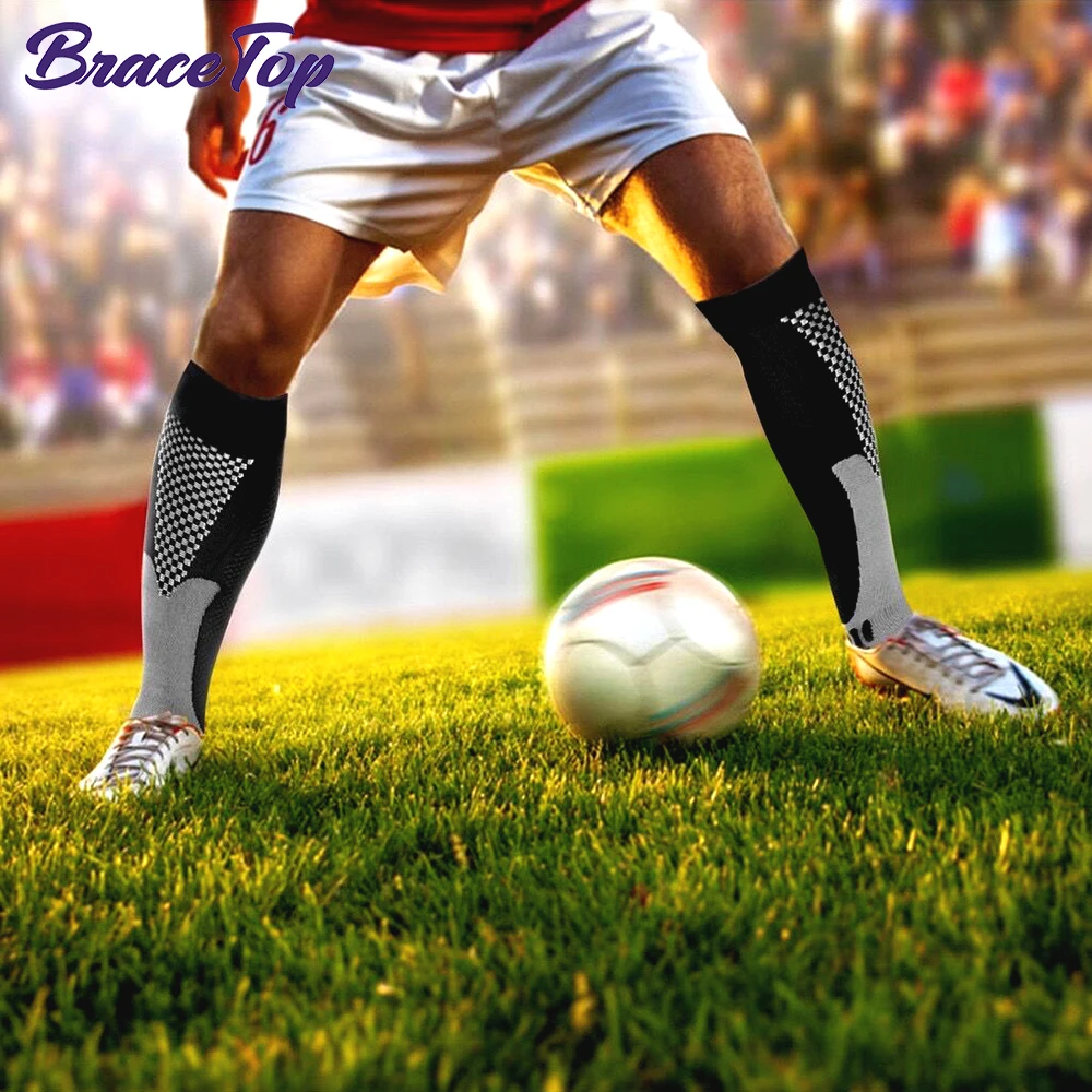 BraceTop 1 Pair Sports Stockings Compression Golf Sport Socks Medical Nursing Stockings Prevent Varicose Veins Socks Rugby Socks