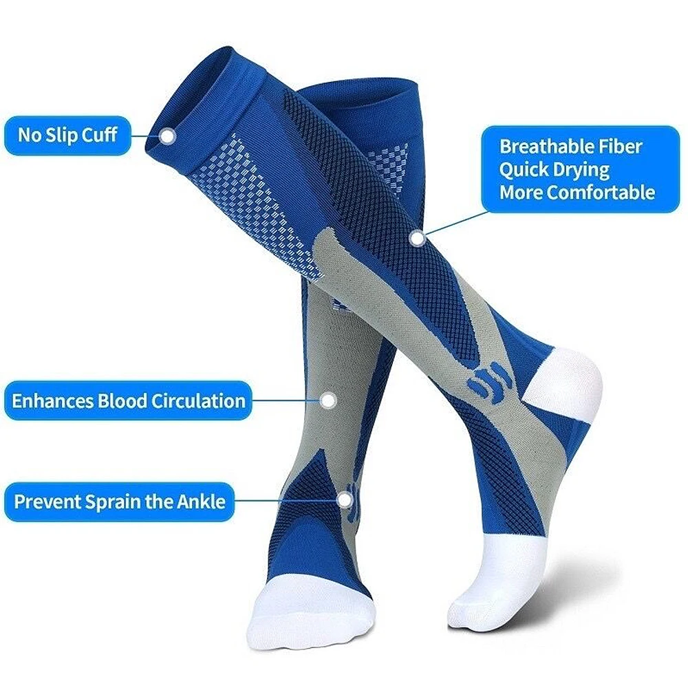 BraceTop 1 Pair Sports Stockings Compression Golf Sport Socks Medical Nursing Stockings Prevent Varicose Veins Socks Rugby Socks