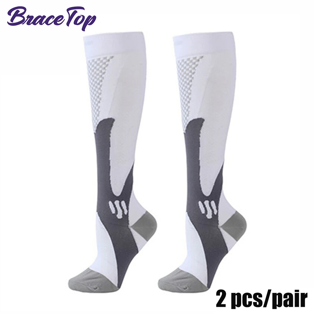 BraceTop 1 Pair Sports Stockings Compression Golf Sport Socks Medical Nursing Stockings Prevent Varicose Veins Socks Rugby Socks