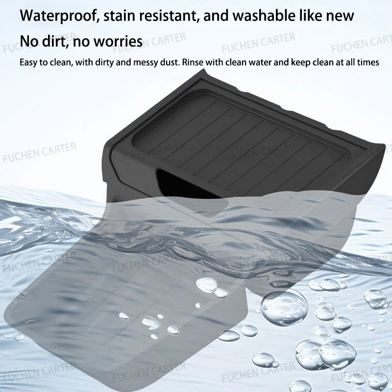 For Tesla Model Y Standard 2025 TPE Under Central Control Storage Box Flip Cover Design Tissue Box Storage Interior Accessorie