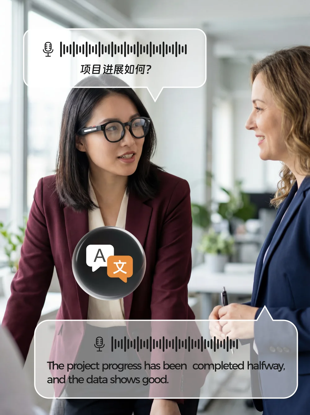 VIVO 2MP AI Smart Glasses Photo Camera Video Multifunctional AI Translation Recording Music Control Wifi Transmission 2026 NEW