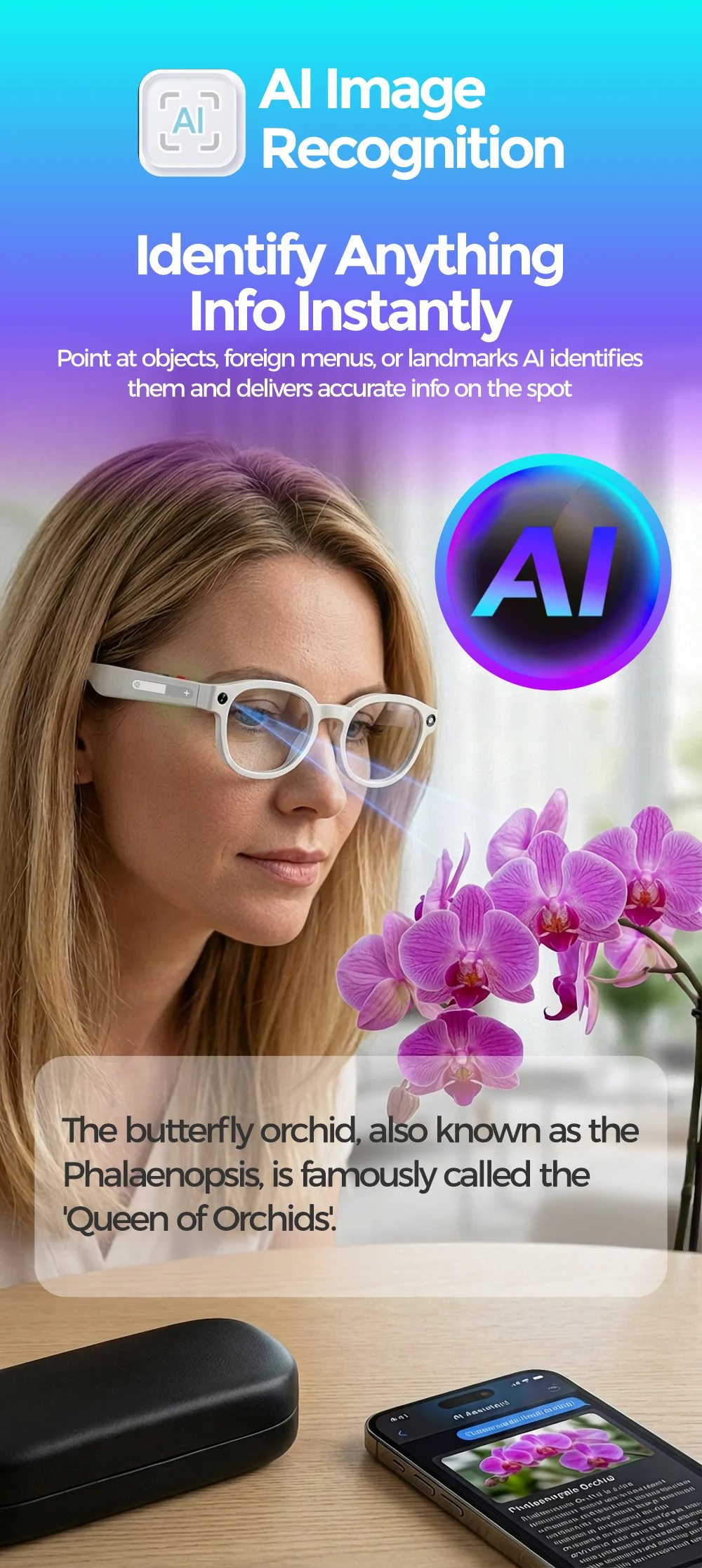 VIVO 2MP AI Smart Glasses Photo Camera Video Multifunctional AI Translation Recording Music Control Wifi Transmission 2026 NEW