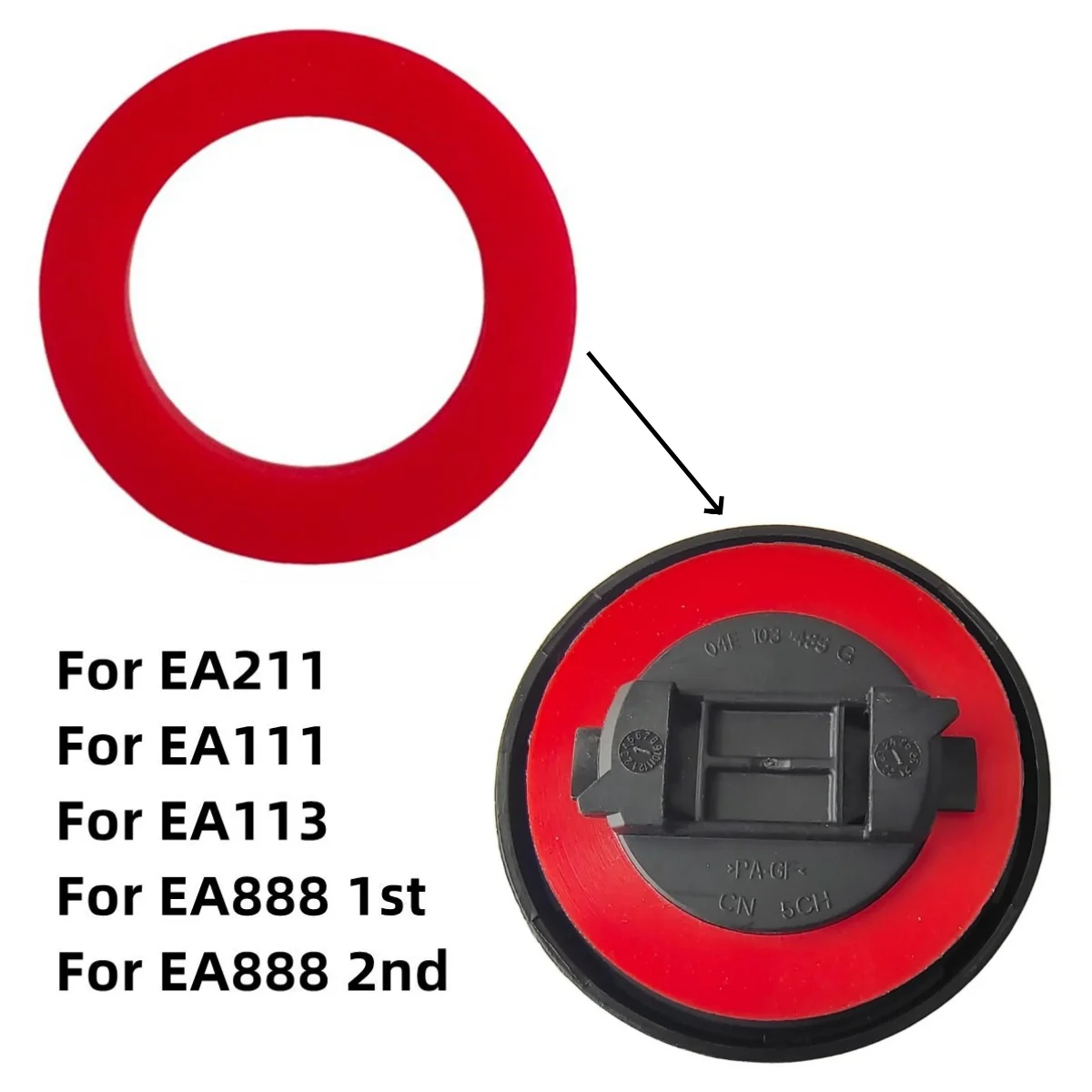 Oil Filler Cap Rubber Sealing Gasket EA888 EA211 EA111 EA113 For VW Golf 4 5 6 7 GTI Passat B5 B6 B7 B8 Audi A4 A6 A5 Q5 S4 Q3