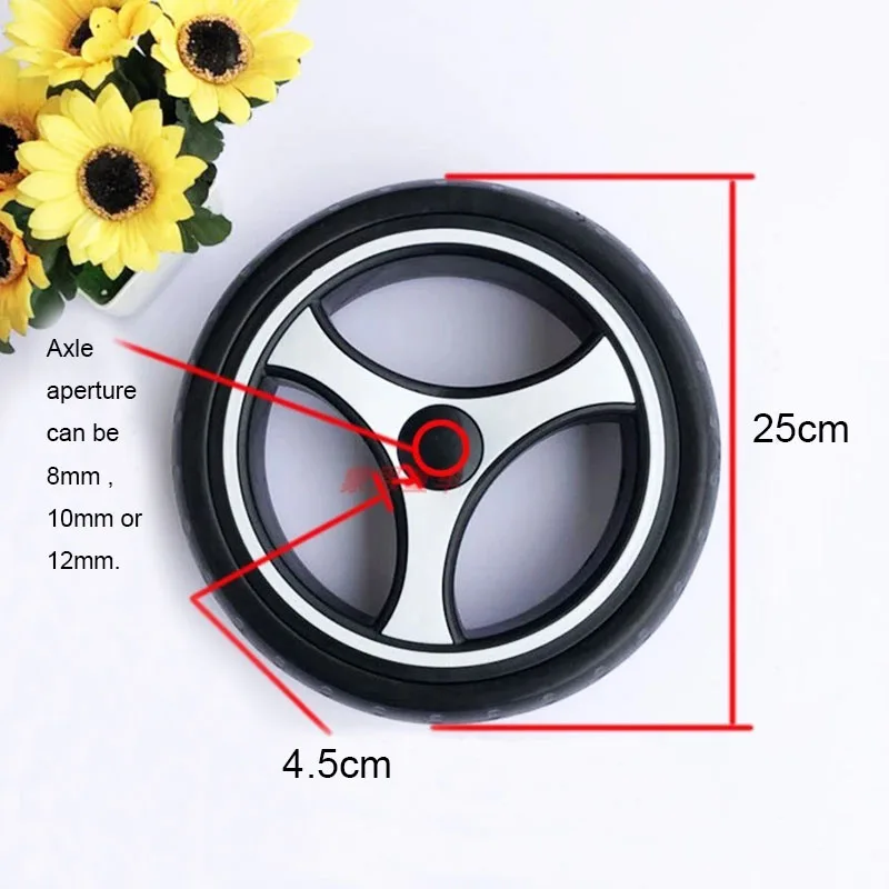 Universal Stroller Wheels For Baby Trolley Including 6/7/8/10/12Inch Tyre Different Size Front And Back Wheel Cart Accessories
