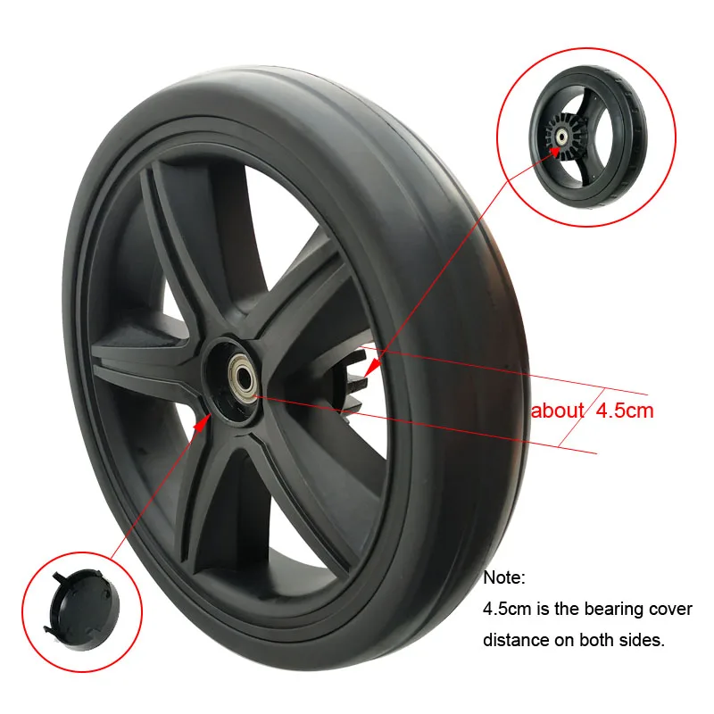 Universal Stroller Wheels For Baby Trolley Including 6/7/8/10/12Inch Tyre Different Size Front And Back Wheel Cart Accessories