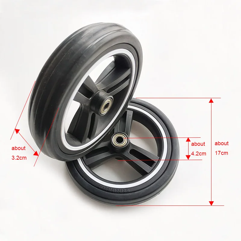 Universal Stroller Wheels For Baby Trolley Including 6/7/8/10/12Inch Tyre Different Size Front And Back Wheel Cart Accessories