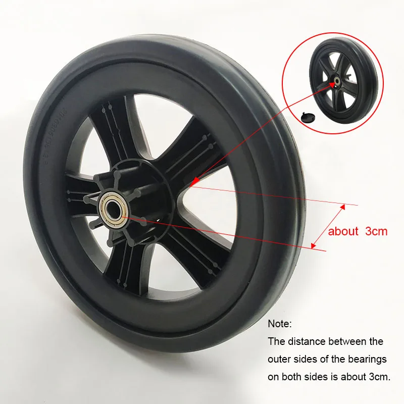 Universal Stroller Wheels For Baby Trolley Including 6/7/8/10/12Inch Tyre Different Size Front And Back Wheel Cart Accessories