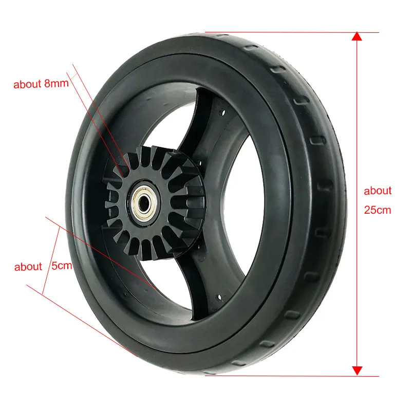 Universal Stroller Wheels For Baby Trolley Including 6/7/8/10/12Inch Tyre Different Size Front And Back Wheel Cart Accessories