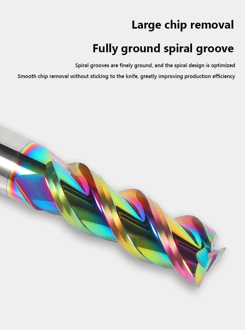 3 Flutes Aluminum Cutter Carbide Milling Cutter Tungsten End Mill DLC Coating Teeth Aluminum Milling Tool Key Seater Router Bit