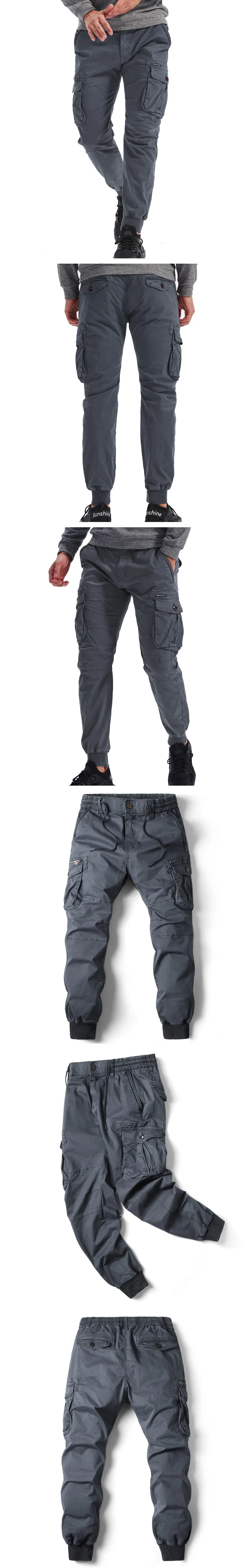 Cargo Pants Men Jogging Casual Pants Cotton Full Length Military Mens Streetwear Mens Work Tactical Tracksuit Trousers Plus Size