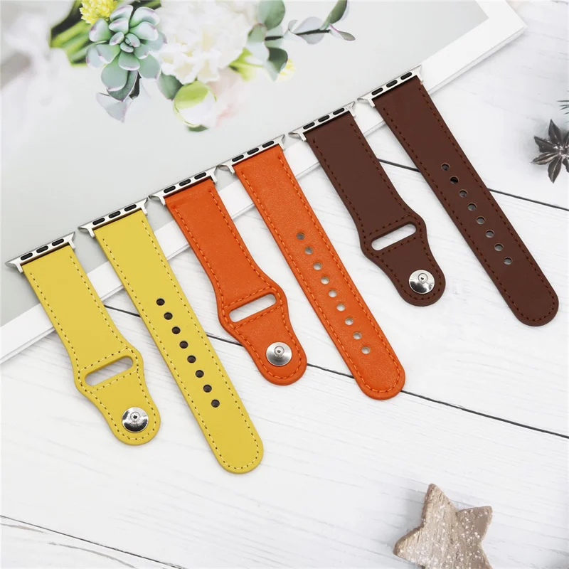 Leather band For Apple watch strap Ultra 2 49mm 44mm 40mm 38mm/42mm wrist bracelet for iWatch series 10 9 8 7 4 5 6 se 41mm/45mm