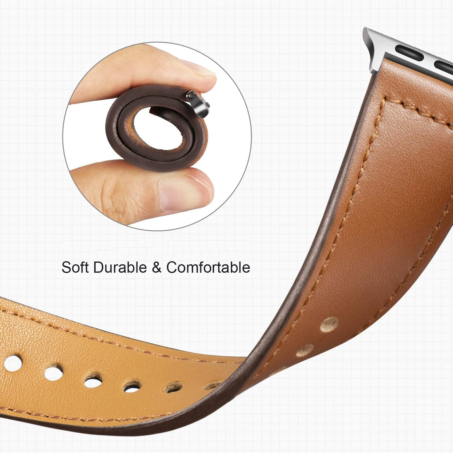 Leather band For Apple watch strap Ultra 2 49mm 44mm 40mm 38mm/42mm wrist bracelet for iWatch series 10 9 8 7 4 5 6 se 41mm/45mm