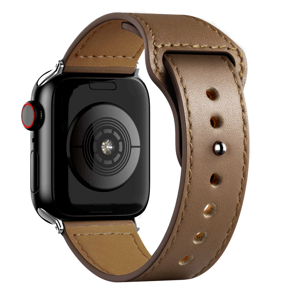 Leather band For Apple watch strap Ultra 2 49mm 44mm 40mm 38mm/42mm wrist bracelet for iWatch series 10 9 8 7 4 5 6 se 41mm/45mm