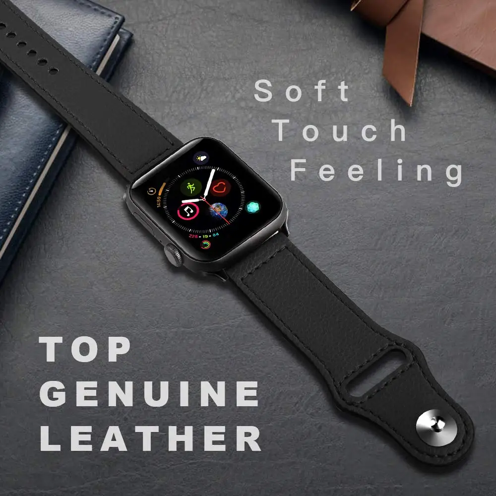 Leather band For Apple watch strap Ultra 2 49mm 44mm 40mm 38mm/42mm wrist bracelet for iWatch series 10 9 8 7 4 5 6 se 41mm/45mm