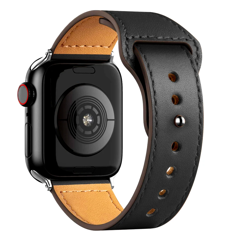 Leather band For Apple watch strap Ultra 2 49mm 44mm 40mm 38mm/42mm wrist bracelet for iWatch series 10 9 8 7 4 5 6 se 41mm/45mm