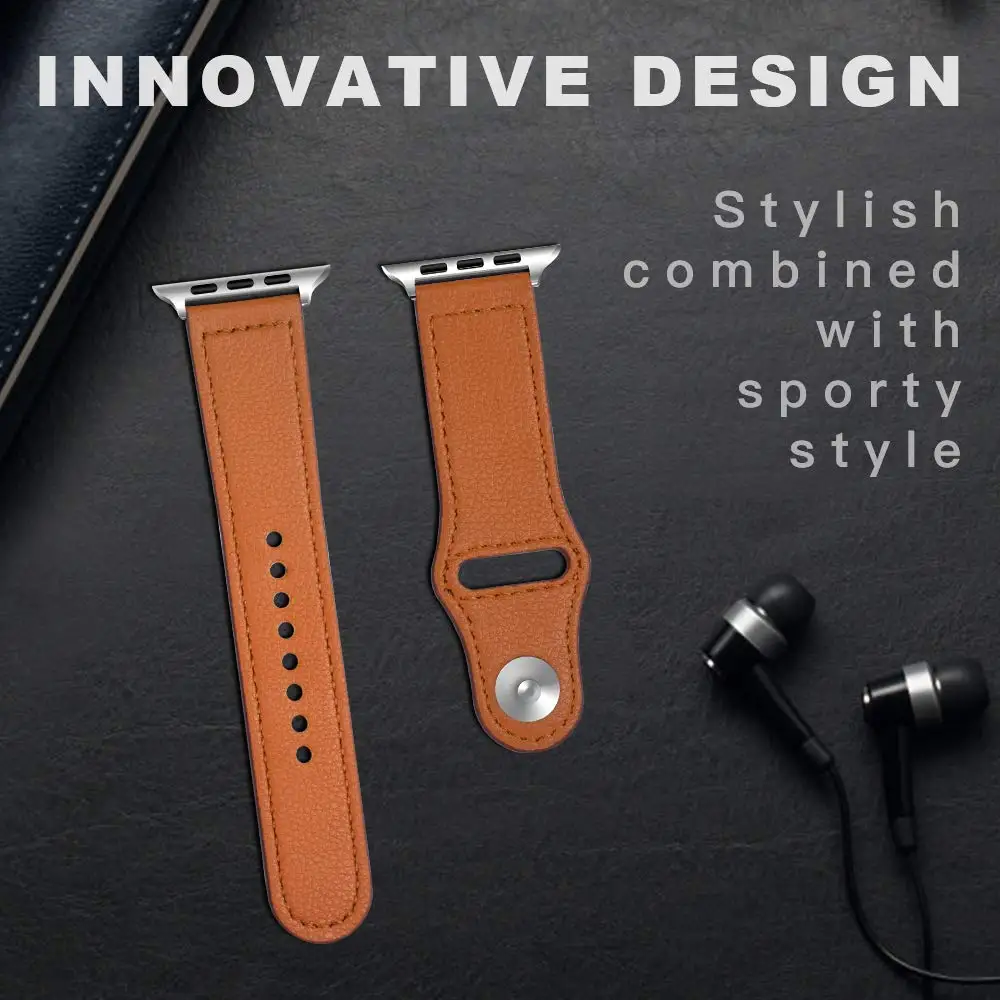 Leather band For Apple watch strap Ultra 2 49mm 44mm 40mm 38mm/42mm wrist bracelet for iWatch series 10 9 8 7 4 5 6 se 41mm/45mm