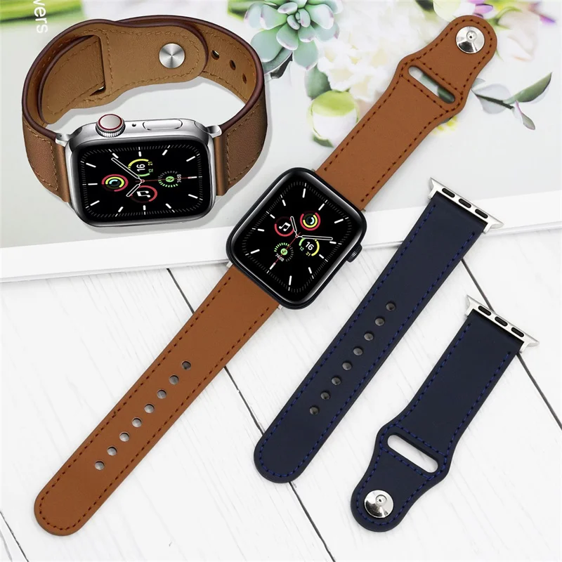 Leather band For Apple watch strap Ultra 2 49mm 44mm 40mm 38mm/42mm wrist bracelet for iWatch series 10 9 8 7 4 5 6 se 41mm/45mm