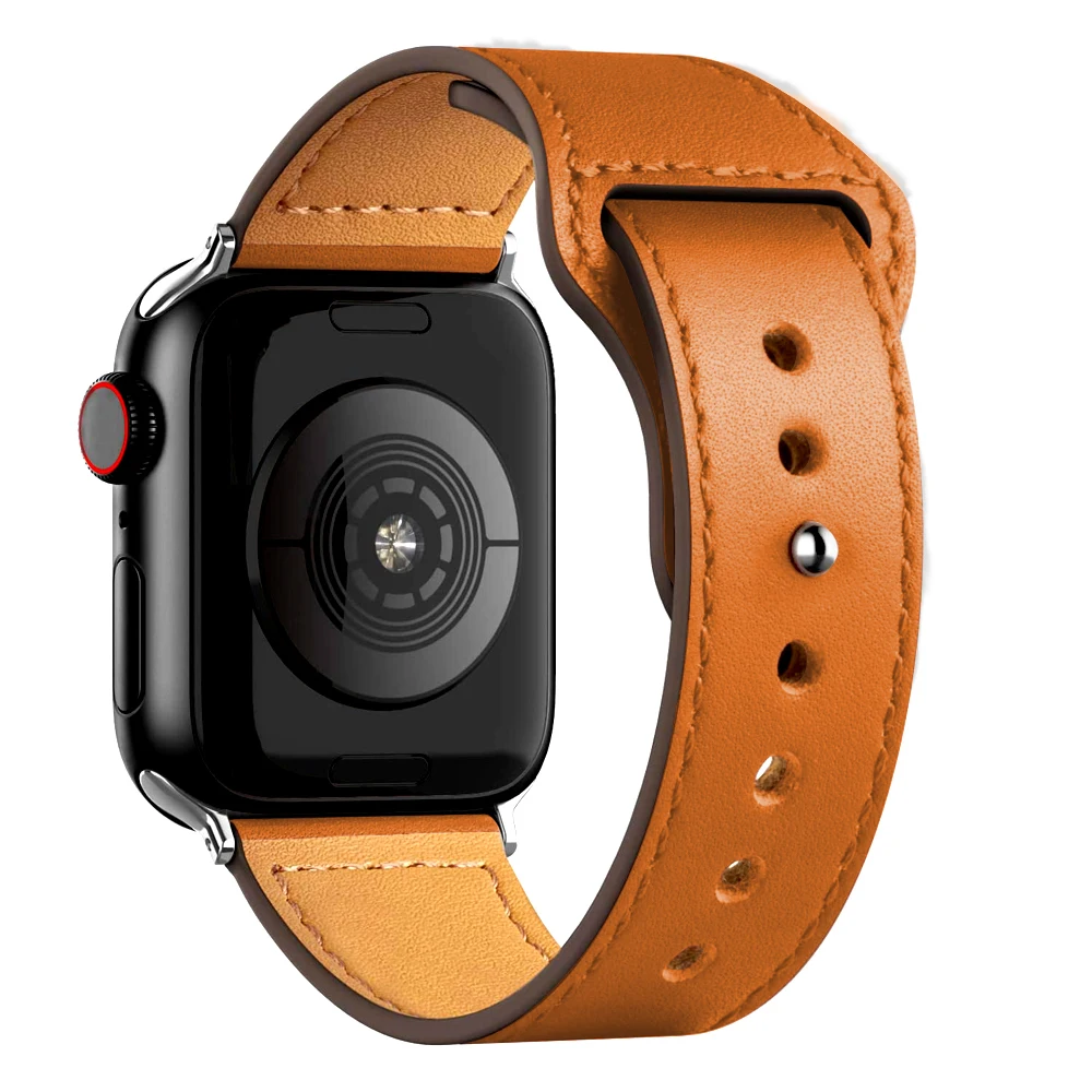 Leather band For Apple watch strap Ultra 2 49mm 44mm 40mm 38mm/42mm wrist bracelet for iWatch series 10 9 8 7 4 5 6 se 41mm/45mm