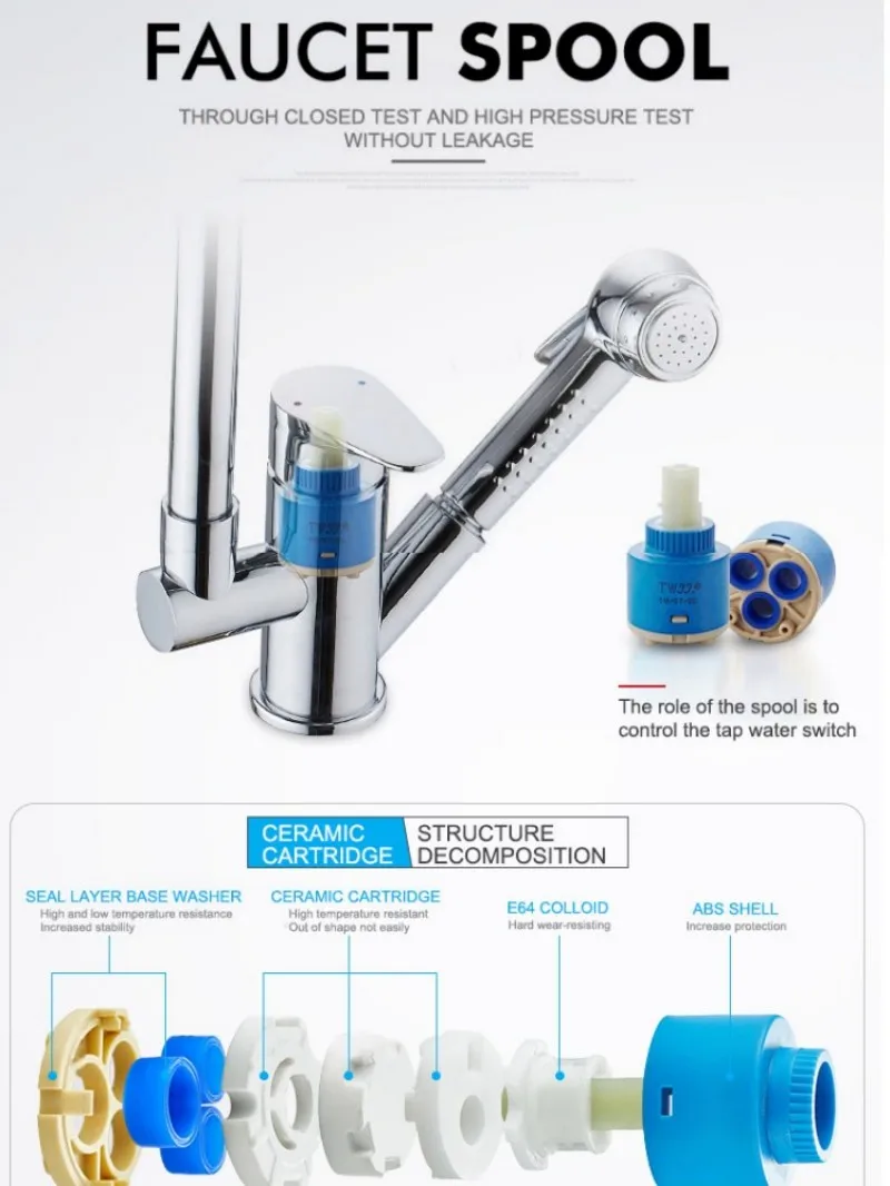 Tap Mixer High Spool Valve 25 MM/35 MM/40 MM Taps Accessories Ceramic Cartridge Faucet Cartridge Mixer Kitchen Bath Basin Shower